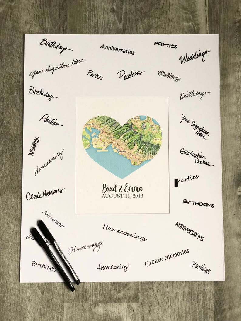 Engagement Party Guest Book Alternative Custom Guest Book Etsy