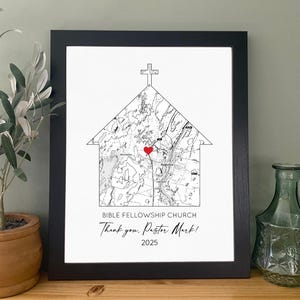 Cadeau de départ d'un pasteur de l'église - cadeau d'adieu pour pasteur, cadeau de pasteur de culte, cadre de remerciement pour pasteur pour enfants