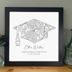 Graduation Print Map Gift For Her- Graduation Gifts For Him, Congratulations, For Him, Graduation Print, Graduation Print Friends Son