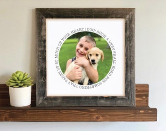 Pet Portrait Print- New Puppy Gift, Some Things Just Fill Your Heart without even Trying- Pet Photo Frame, Personalized Pet Decor