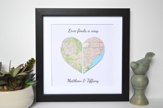 Long Distance Relationship Gift Love Finds A Way Unique Gift Etsy