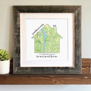 Personalized Housewarming Gifts, Personalized Home Map, First Home Gift for Couple, Home Sweet Home, Our First Home, House Map, New Home image 10