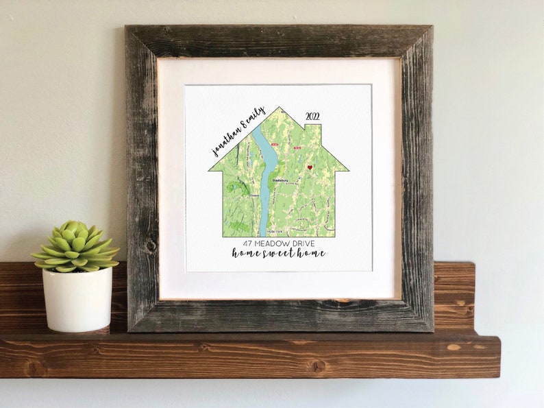 Personalized Housewarming Gifts, Personalized Home Map, First Home Gift for Couple, Home Sweet Home, Our First Home, House Map, New Home image 10