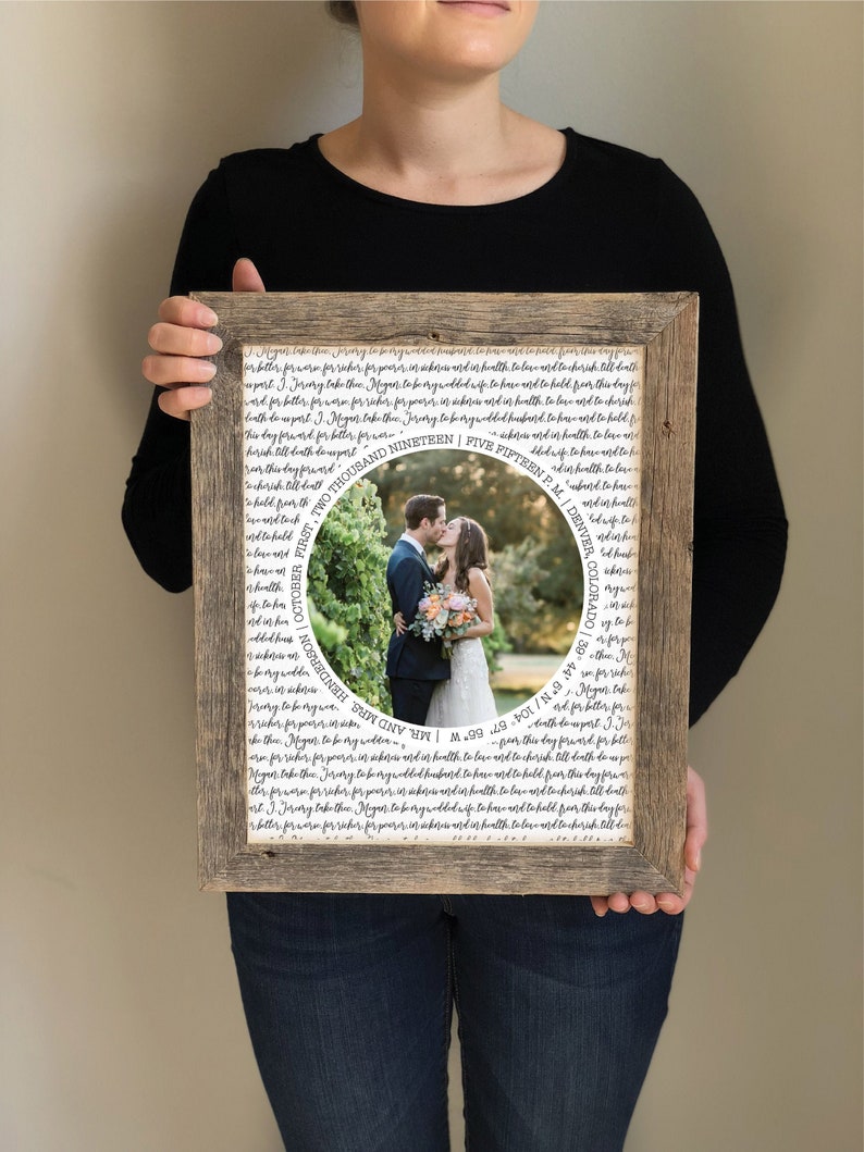 Display Parents Wedding Photo at your wedding Parents Wedding Thank You Gift Frame, Now and Then Frame, Thank You Gift for Parents image 9