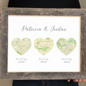 Cadeau de mariage unique pour couple, carte d'art coeur, impression carte coeur, cadeau de jeunes mariés, carte d'art personnalisée, les plus beaux jours de notre vie, cadeau mari