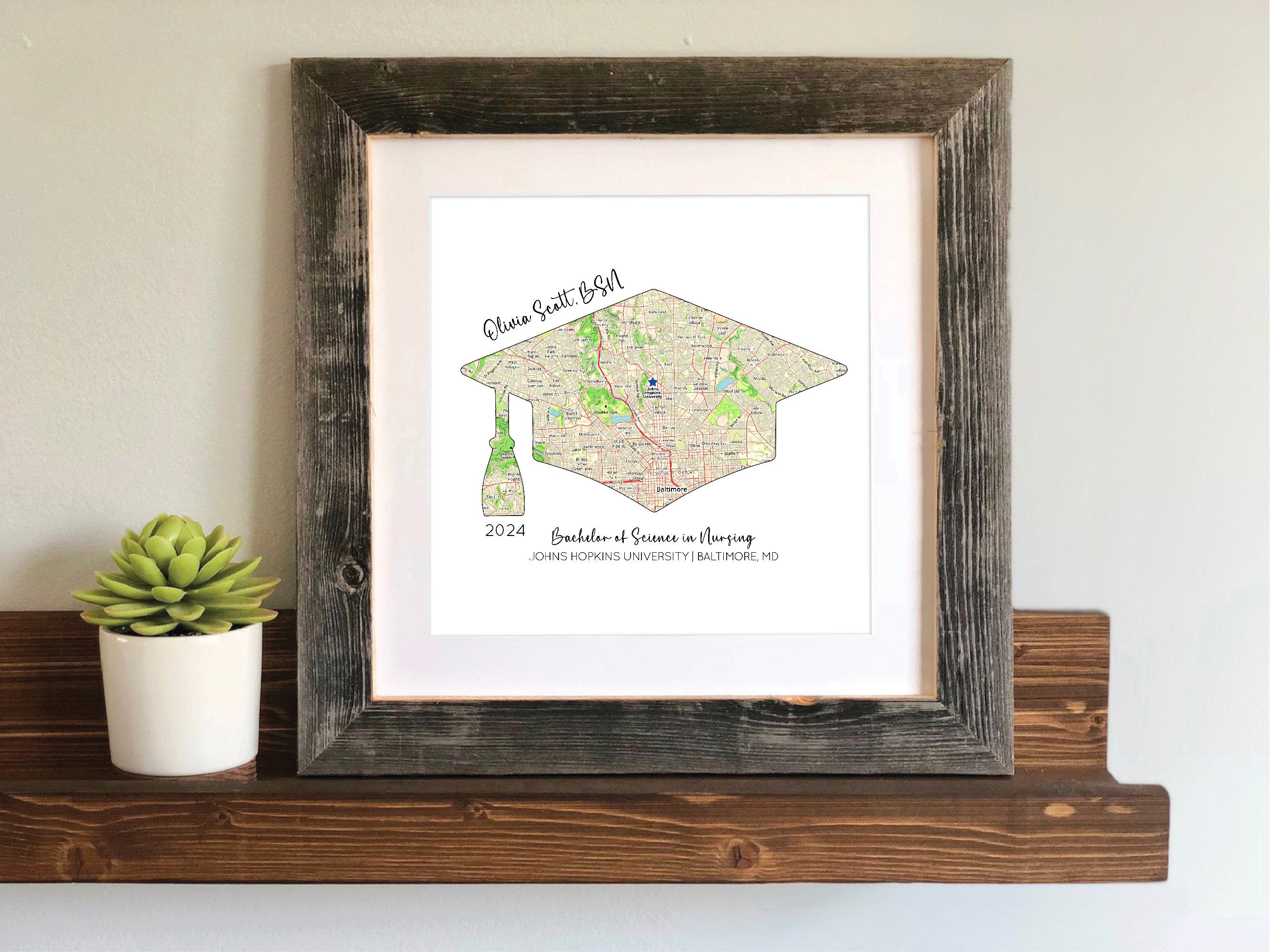 Graduation Cap With Map Inside- Graduation Party Gift, Sentimental Gift ...