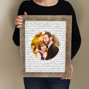 Wedding Gift for Parents from the Bride and Groom Personalized Framed Picture for Parents, Mother of the Bride Thank you Gift of the groom image 3