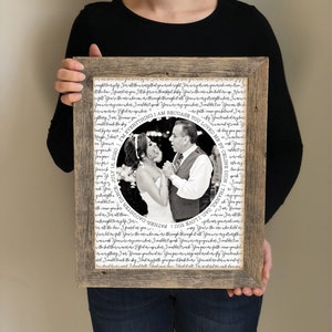 Wedding Gift for Parents from the Bride and Groom Personalized Framed Picture for Parents, Mother of the Bride Thank you Gift of the groom image 1