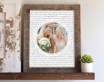 Mother of the Bride Gift- Personalized picture of mom and bride, Gift for Mother from Daughter, Meaningful Gift for Mom, Mothers Day Ideas