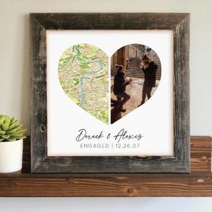 Cadeau de fiançailles personnalisé pour fils, impression de carte personnalisée cadeau de fiançailles, cadre photo pour proposition, cadeau de fête de fiançailles pour meilleur ami