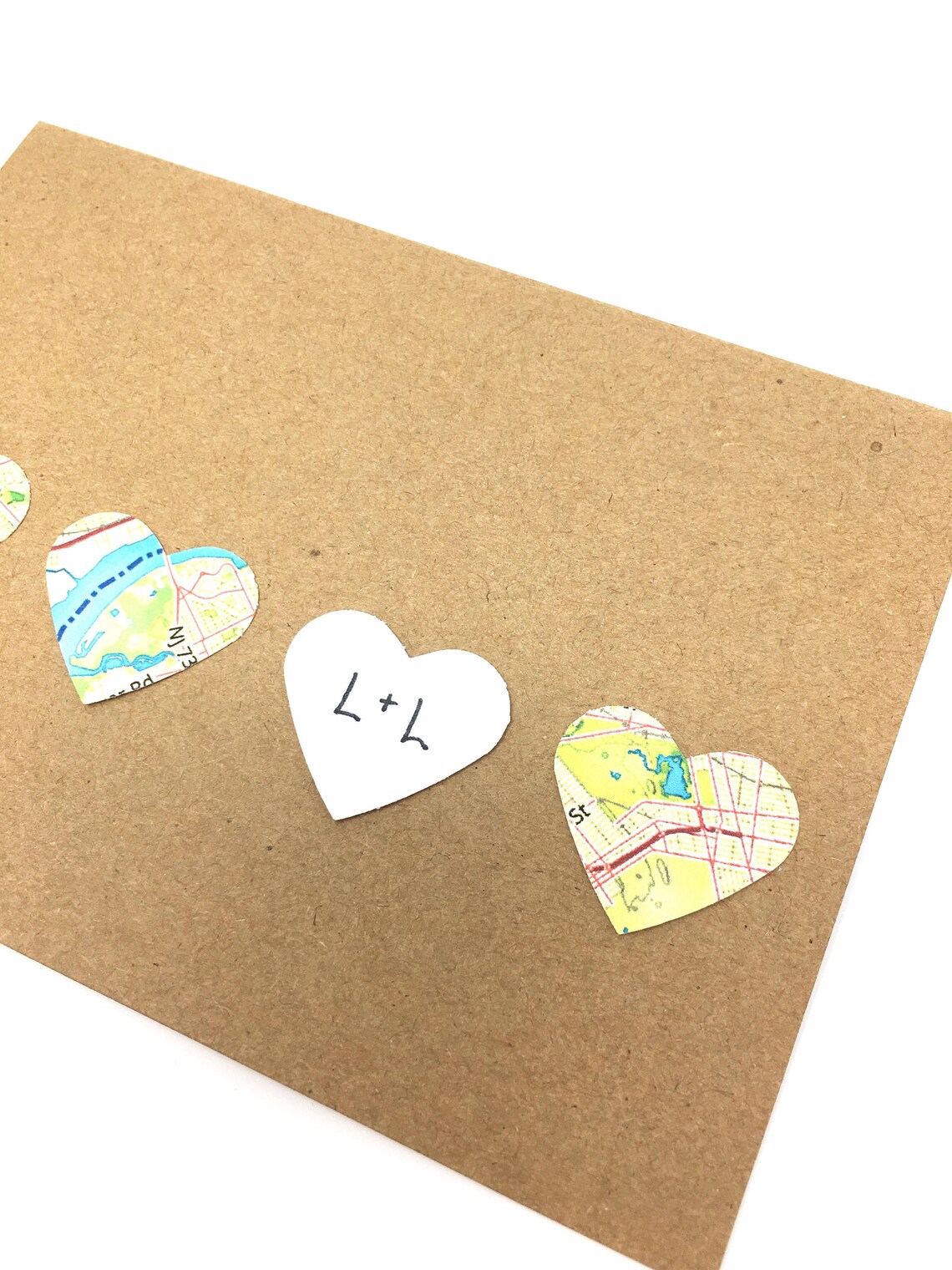 Handmade Matching Card for Map Prints | Etsy
