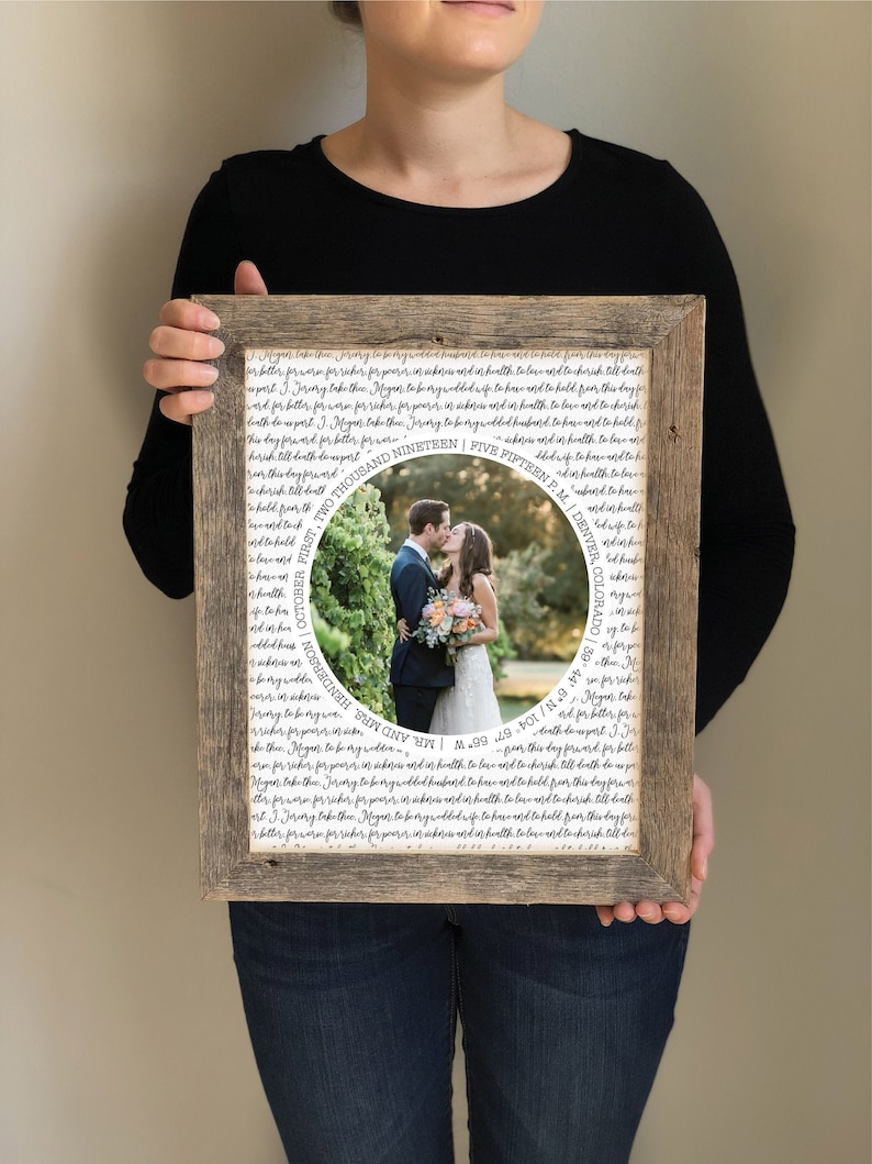 Wedding Gift for Parents from the Bride and Groom Personalized Framed Picture for Parents, Mother of the Bride Thank you Gift of the groom image 9