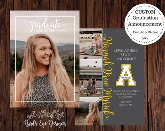 Graduation Announcement/Invitation Printable | Custom Announcement/Invite | College High School Grad
