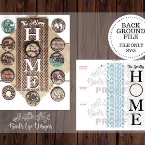 Austauschbare Zeichen anpassbare HINTERGRUND horizontale Home Chevron **Datei nur** | Glowforge Silhouette Cricut Laser Datei | Svg