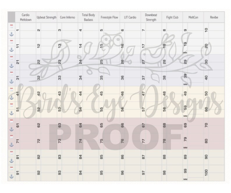 Morning Meltdown 100 Tracker Beachbody MM100 Calendar W Etsy UK