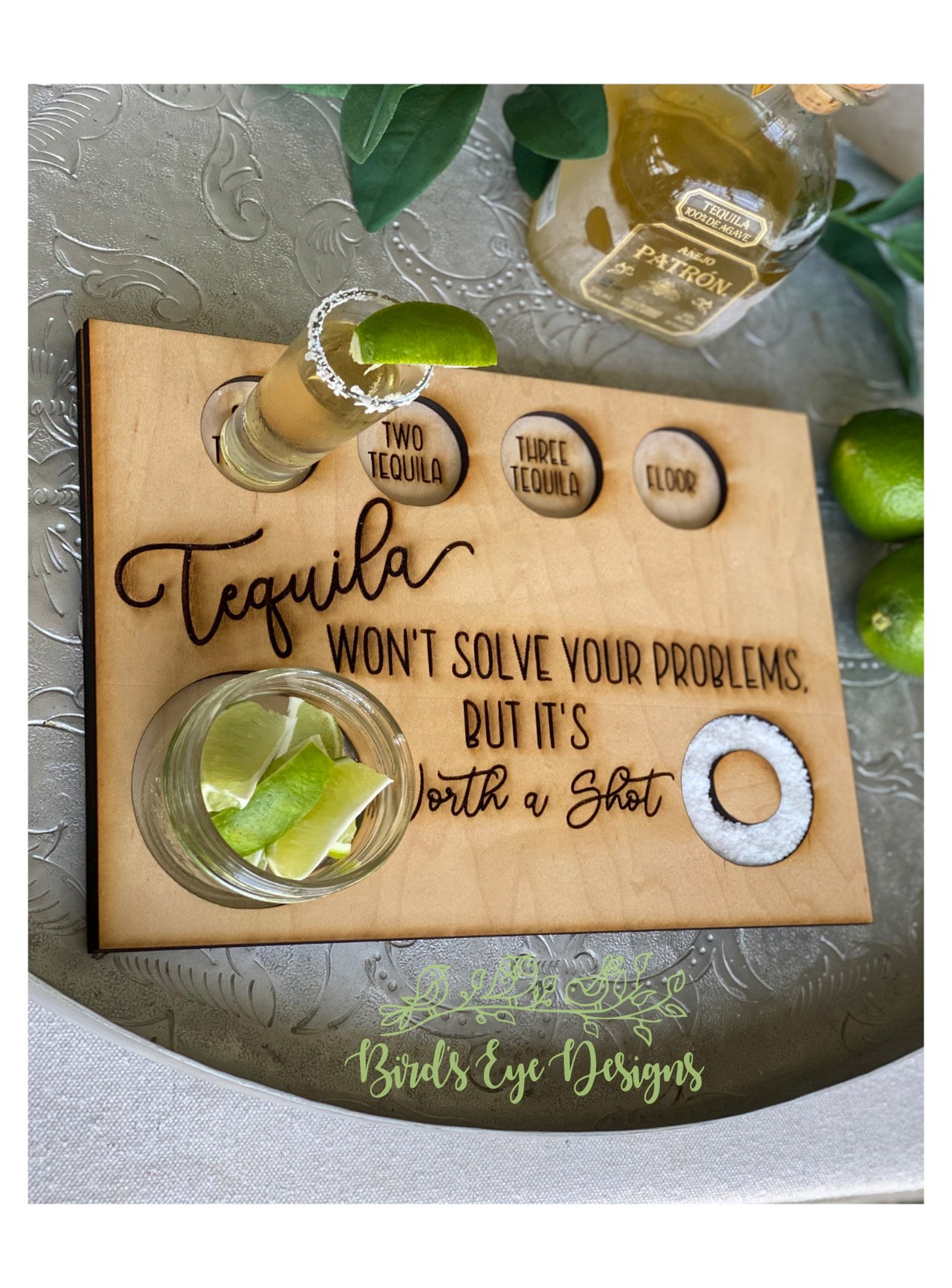 Tequila Flight Board file ONLY Customizable W/ TWO Etsy UK