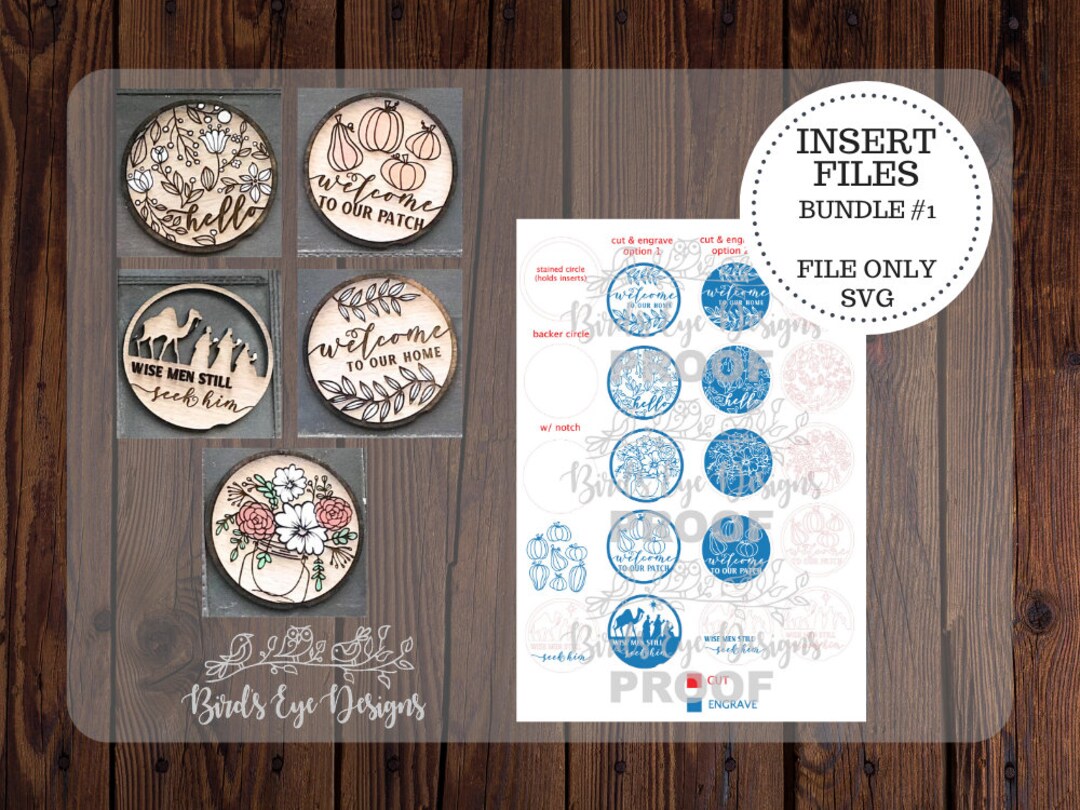 Interchangeable Sign Customizable INSERTS Bundle 1 file ONLY