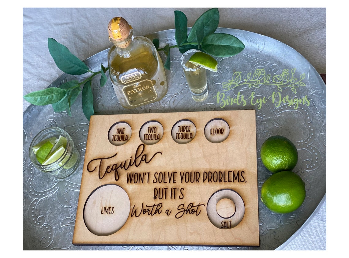 Tequila Flight Board File ONLY Customizable w/ TWO Etsy