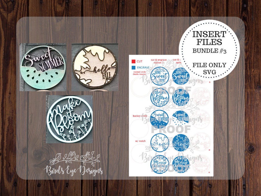 Interchangeable Sign Customizable INSERTS Bundle 3 file ONLY