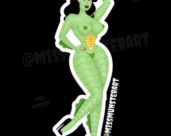 Creature Pin Up - Sticker