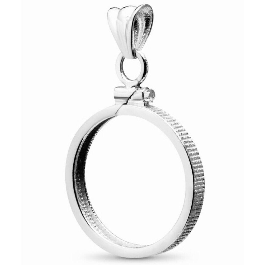 Coin Bezel 1 Oz Gold American Eagle 32mm Sterling Silver Bezel Screw