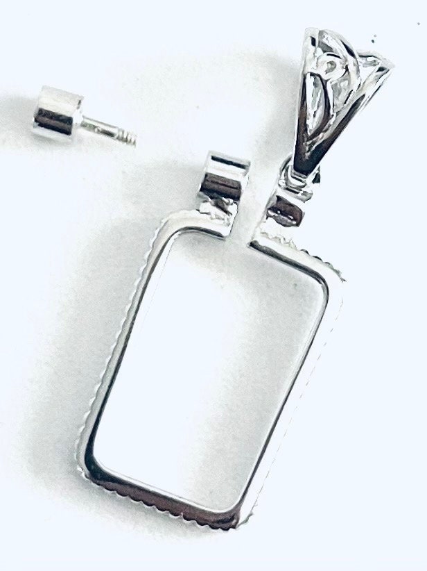 Bezel Pamp Suisse Silver Pendant Sterling Silver Screw Top Faceted