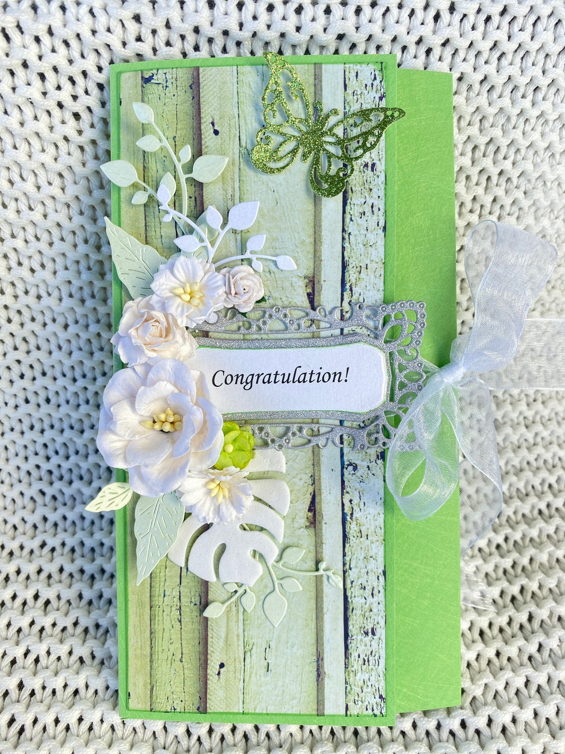 Carte de fleur de félicitations - Etsy France