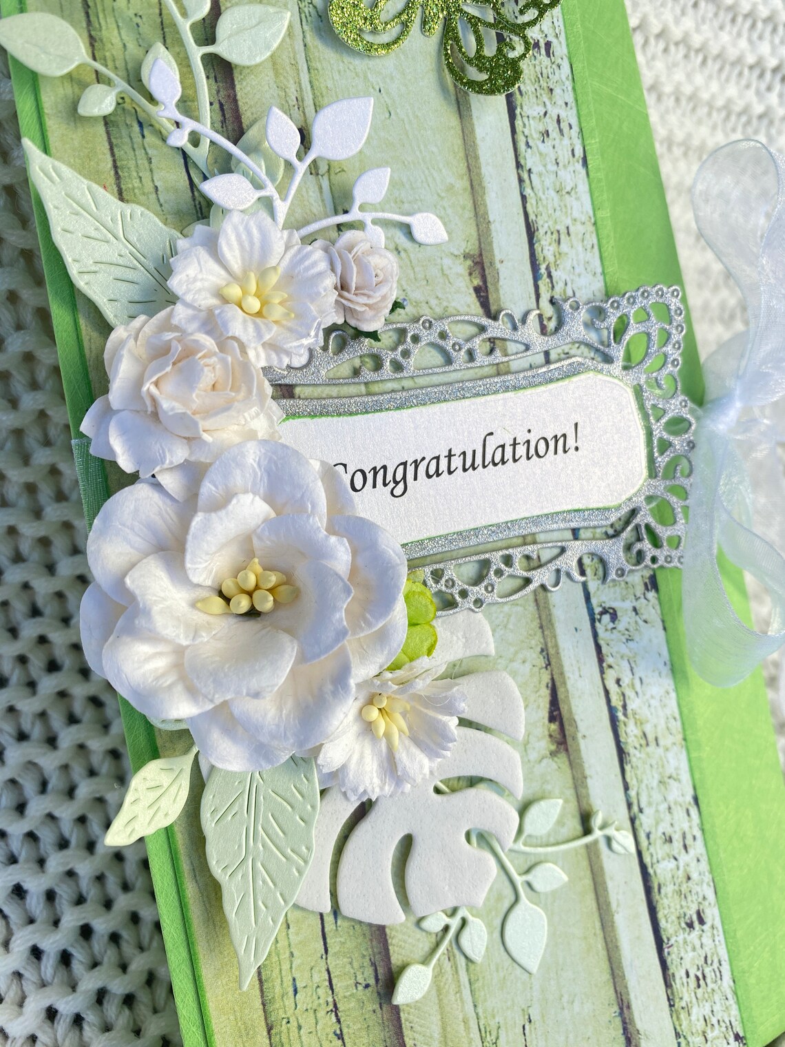 Carte de fleur de félicitations - Etsy France