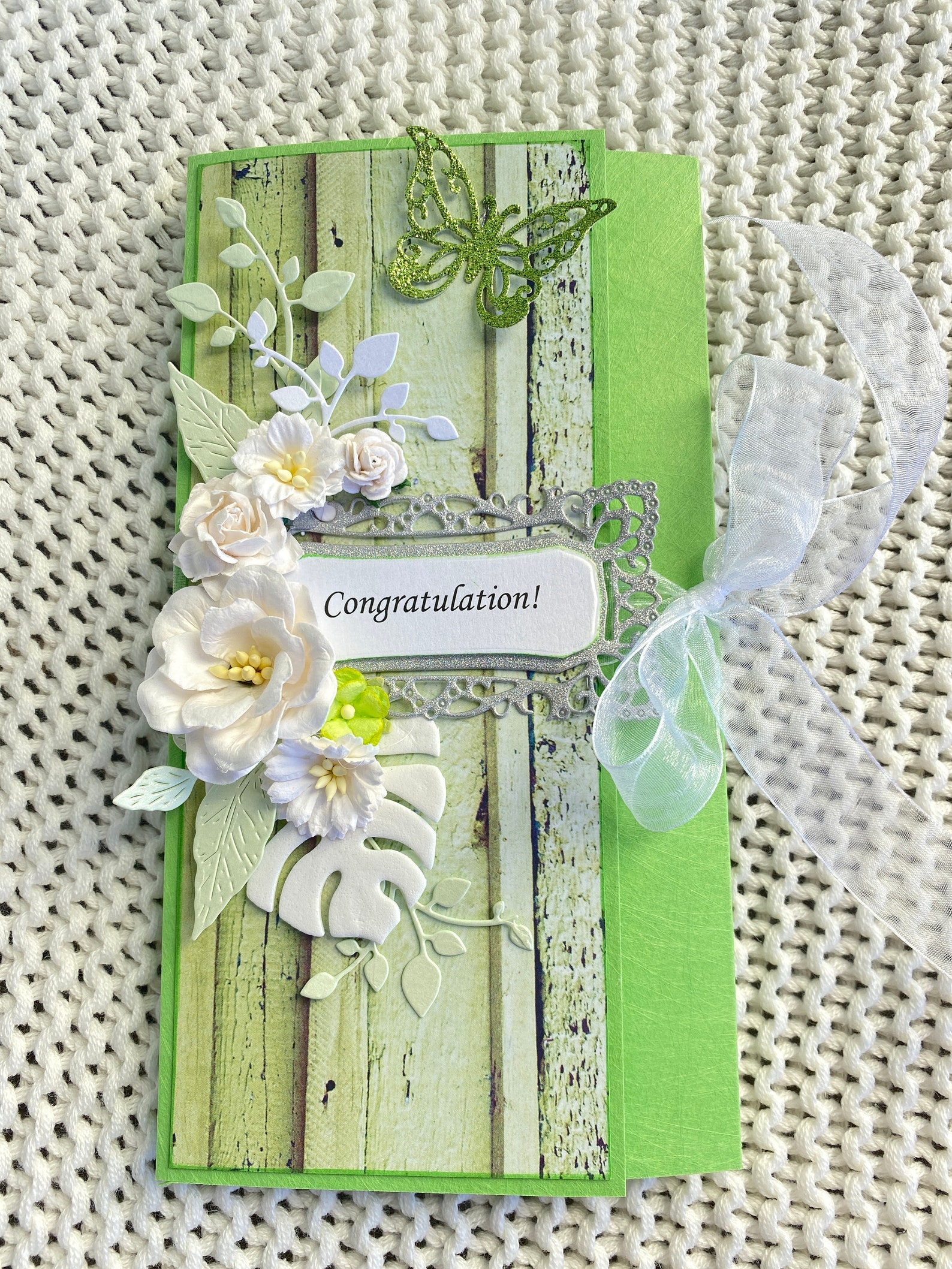 Carte de fleur de félicitations - Etsy France