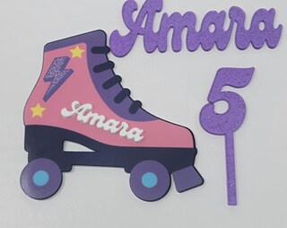 36 Decorazioni Per Torta A Forma Di Pattini A Rotelle, Tema Anni '80 E '90, Multicolore, In Carta E Legno, Per Feste A Tema Skate