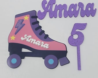 36 Decorazioni Per Torta A Forma Di Pattini A Rotelle, Tema Anni '80 E '90, Multicolore, In Carta E Legno, Per Feste A Tema Skate