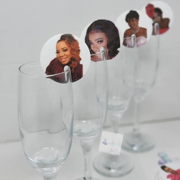 Photo Wine Glass Charms