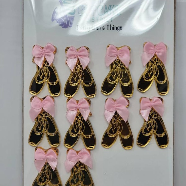 Arcylic Ballerina/Ballet Shoes/Slippers Treat Toppers