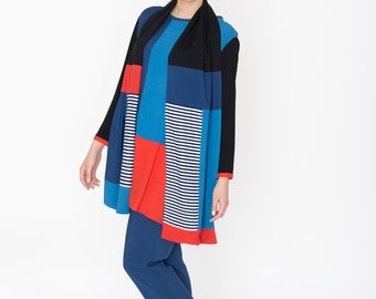 Scarf BAUHAUS stripes blue