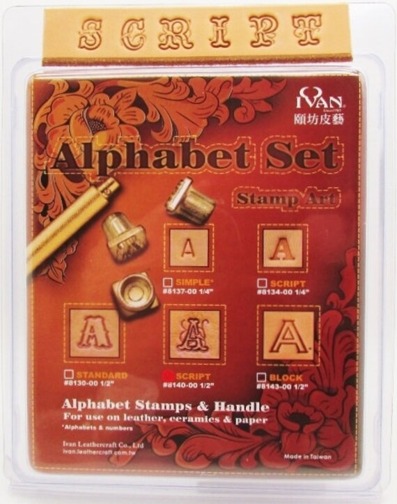 Ivan Craftool 8140 1 2 Script Alphabet Leather Etsy