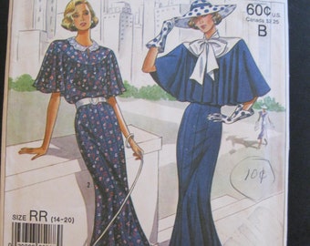 Vintage semplicità 1920 tè/giorno vestito 60 ° anniversario modello-UNCUT