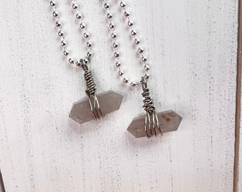 Smokey Quartz Necklace, Grounding Energy, Minimalist Crystal Necklace, Simple Gemstone Jewelry