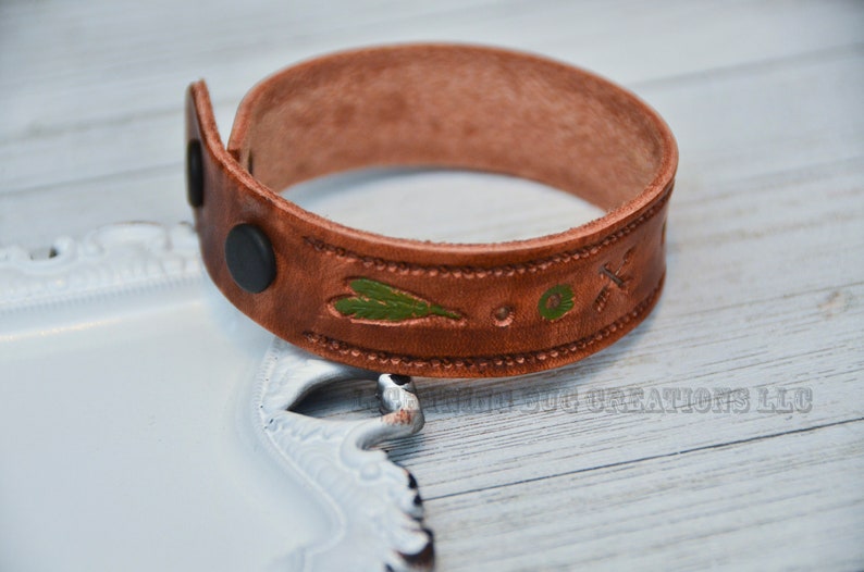Adjustable leather bracelet set of 2