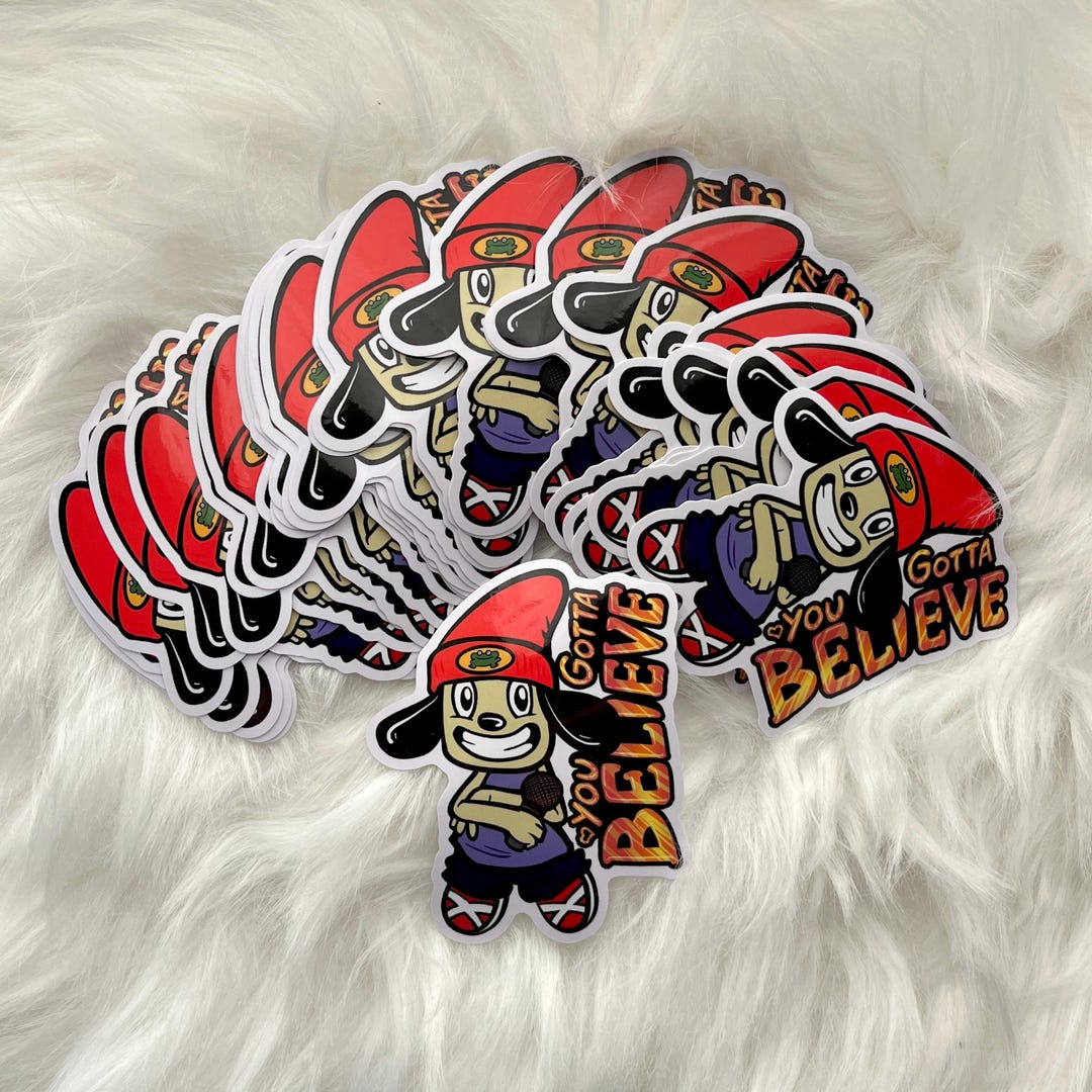 Parappa the Rapper - Gotta Believe - 3” Vinyl Stickers - Etsy