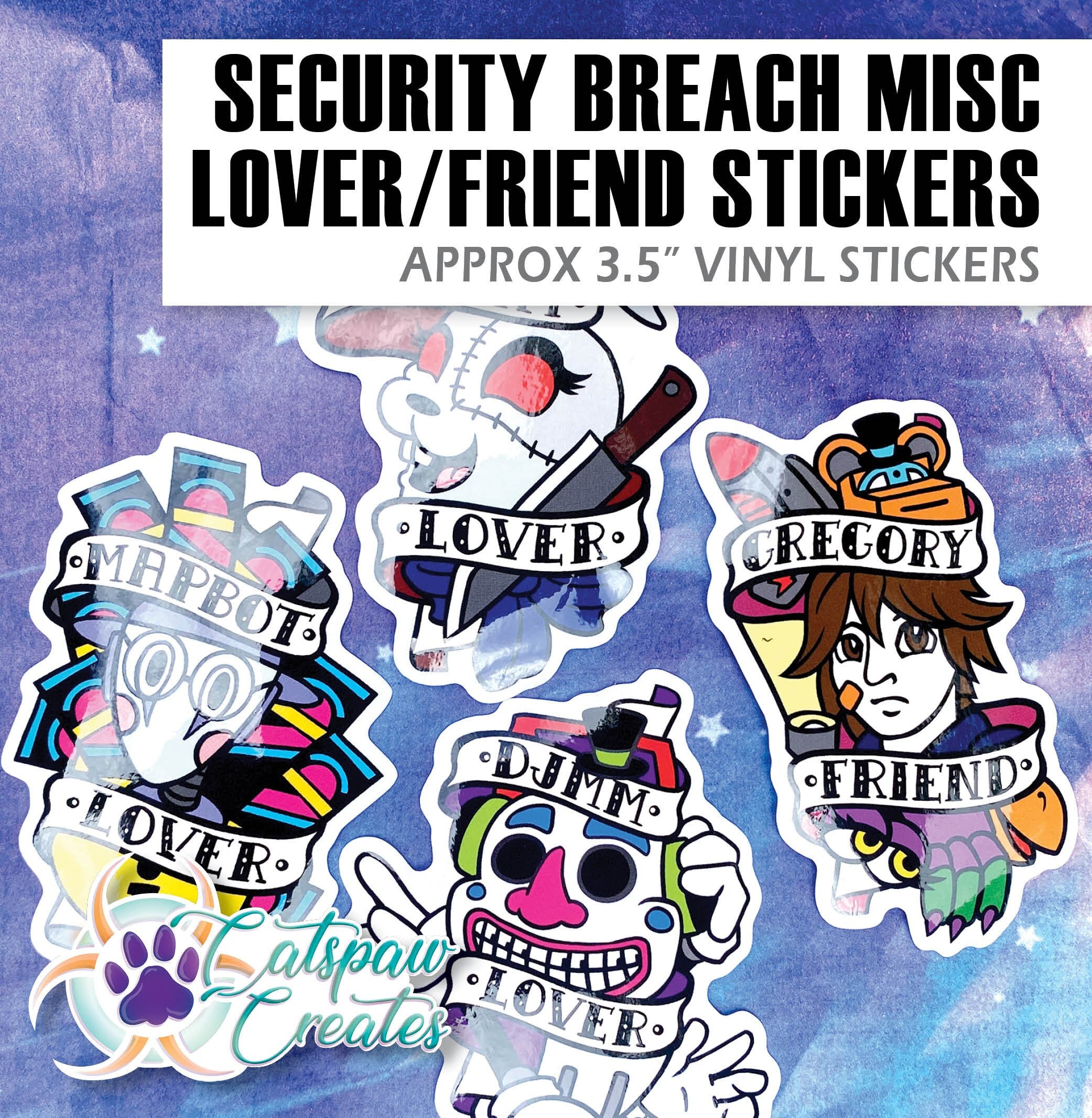 FNAF Security Breach Chibi Character Stickers Monstermaker -  Norway