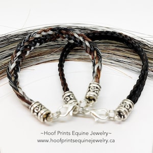 Flat braided horse hair bracelet done in your horses hair