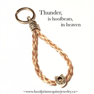 Horsehair Keychains, Tassel Braided KeyFob Horseshoe Horse Charm Horse