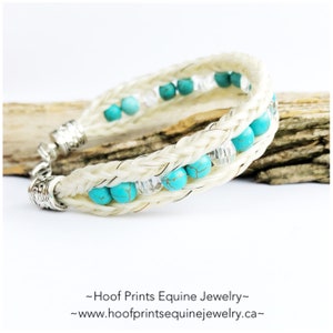 Pulsera de pelo de caballo con cuentas