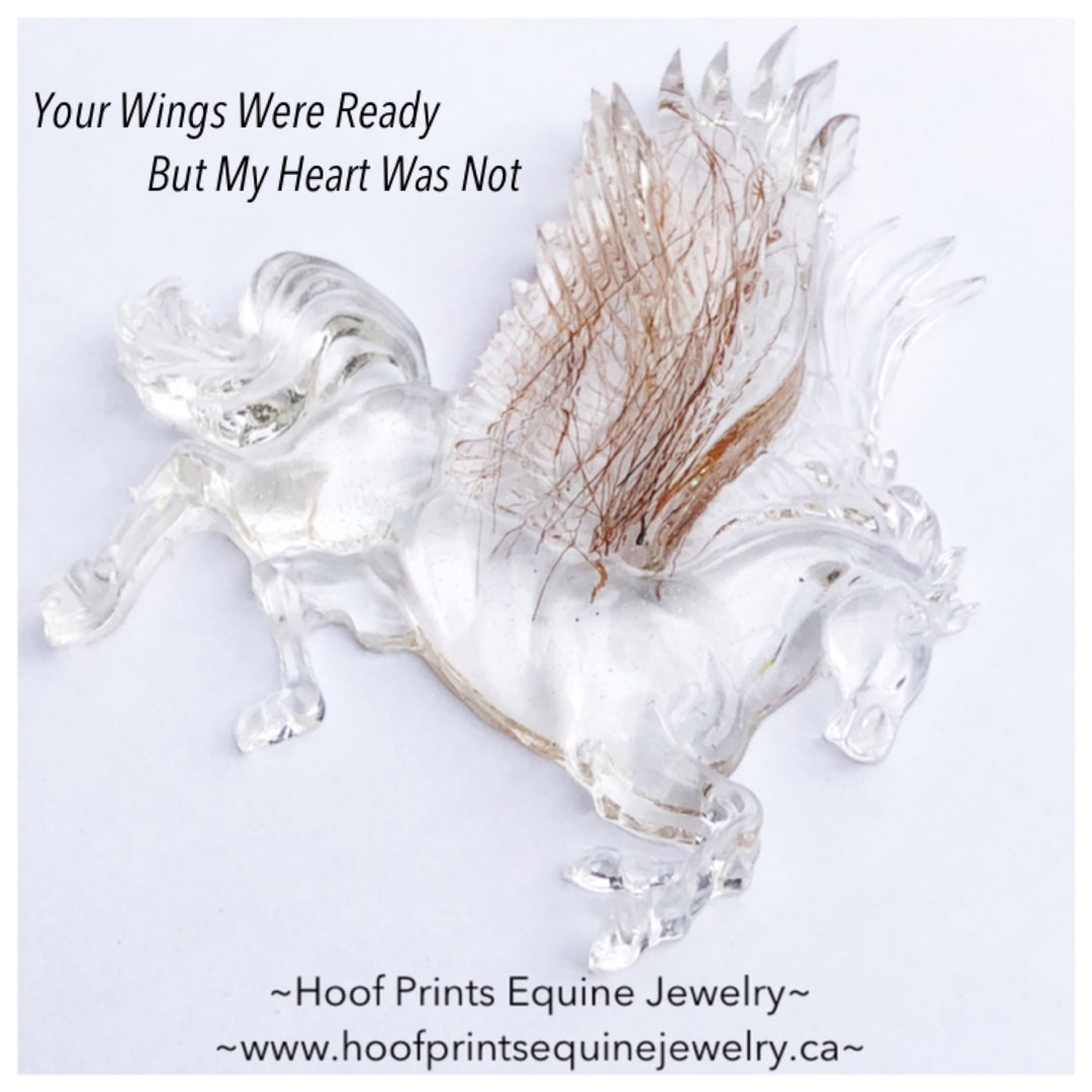 Winged Resin Horse With YOUR Horses Hair or Ashes Etsy