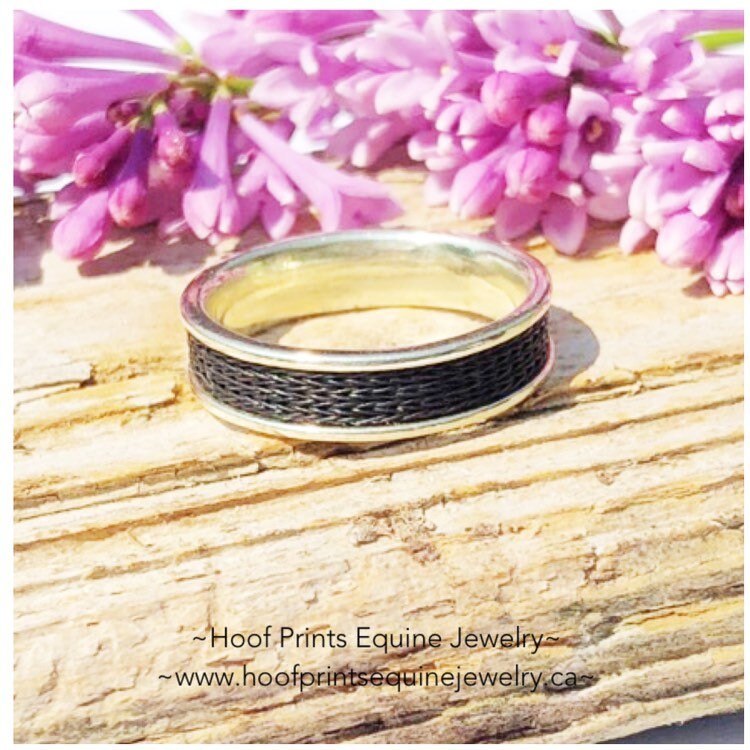 Horsehair Ring Custom Made From YOUR Own Horses Hair Yellow Etsy