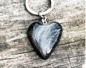 Pet Hair Keepsake Necklace: Resin Memorial Pendant, Horse Hair Urn