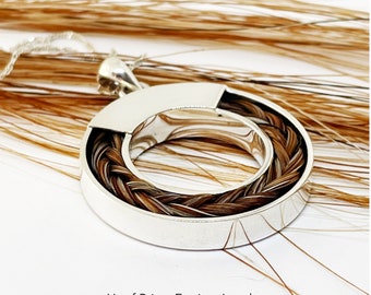 Endless Love Horsehair Pendant, .925 Sterling Silver, YOUR Horseshair