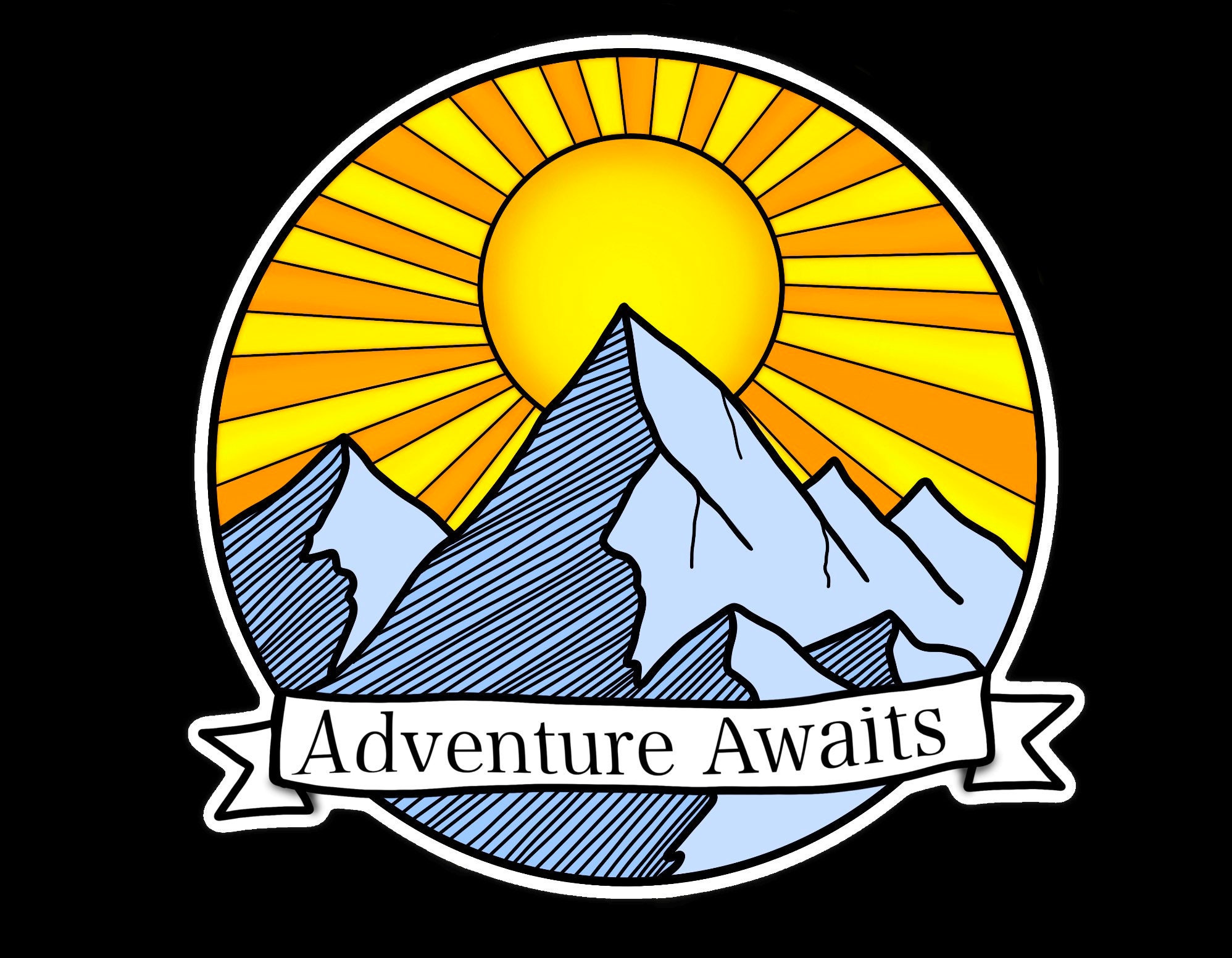 Adventure Awaits Vinyl Sticker - Etsy
