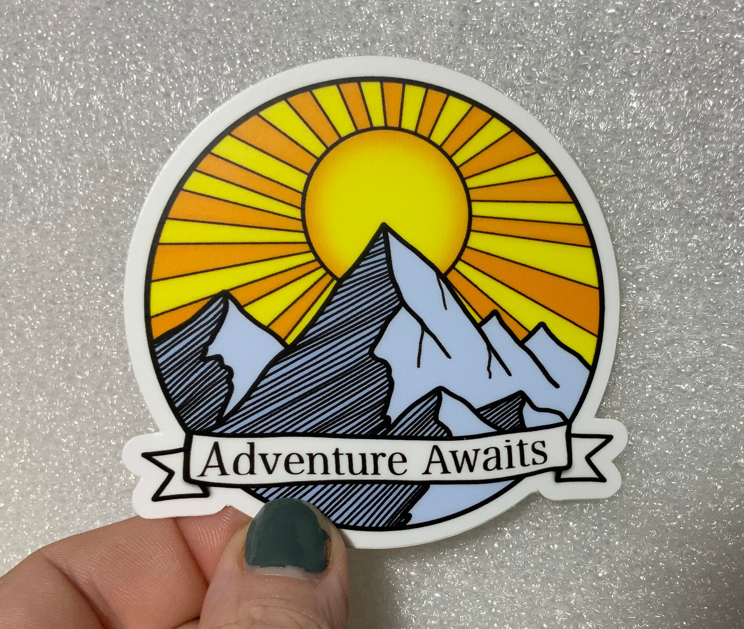 Adventure Awaits Vinyl Sticker - Etsy