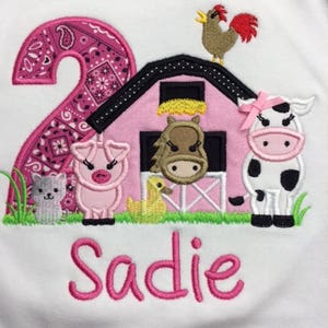 Girls Pink Farm Shirt image 1